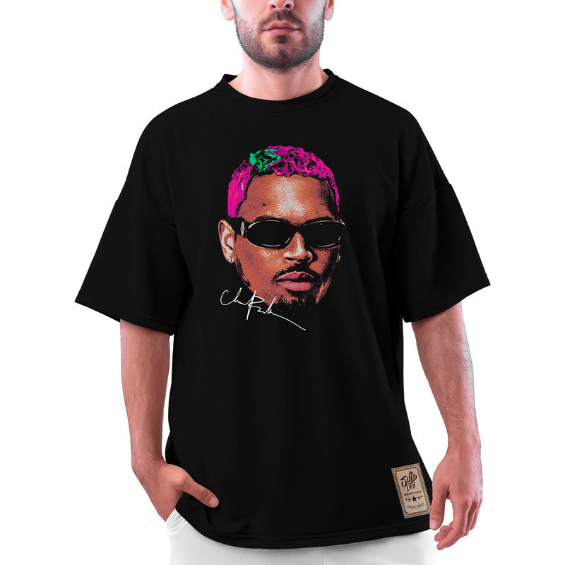 Camiseta Oversized Shap Life Chris Brown - 3799
