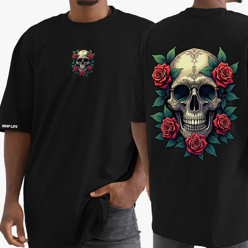 Camiseta Shap Life Oversized Skull Roses - 3696