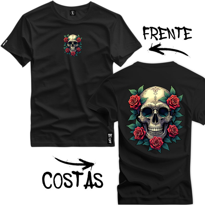 Camiseta Shap Life Skull Roses - 3696