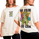 Camiseta Oversized Shap Life No Pain No Gain Dinossaur - 3818