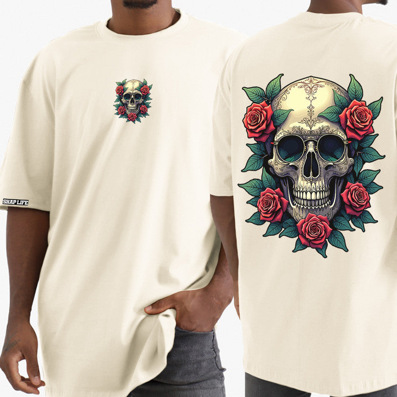 Camiseta Shap Life Oversized Skull Roses - 3696