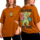 Camiseta Oversized Shap Life No Pain No Gain Dinossaur - 3818