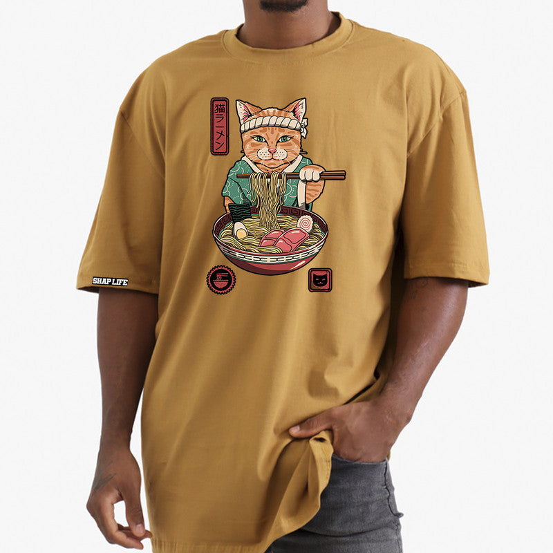 Camiseta Shap Life Oversized Cat Lamen - 3604