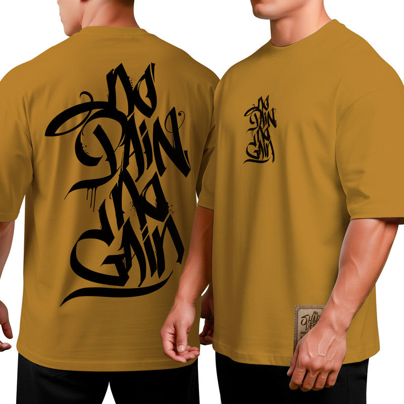 Camiseta Oversized Shap Life No Pain No Gain - 3809