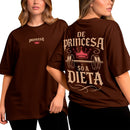 Camiseta Oversized Shap Life De Princesa só a Dieta - 3835