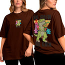 Camiseta Oversized Shap Life No Pain No Gain Dinossaur - 3818