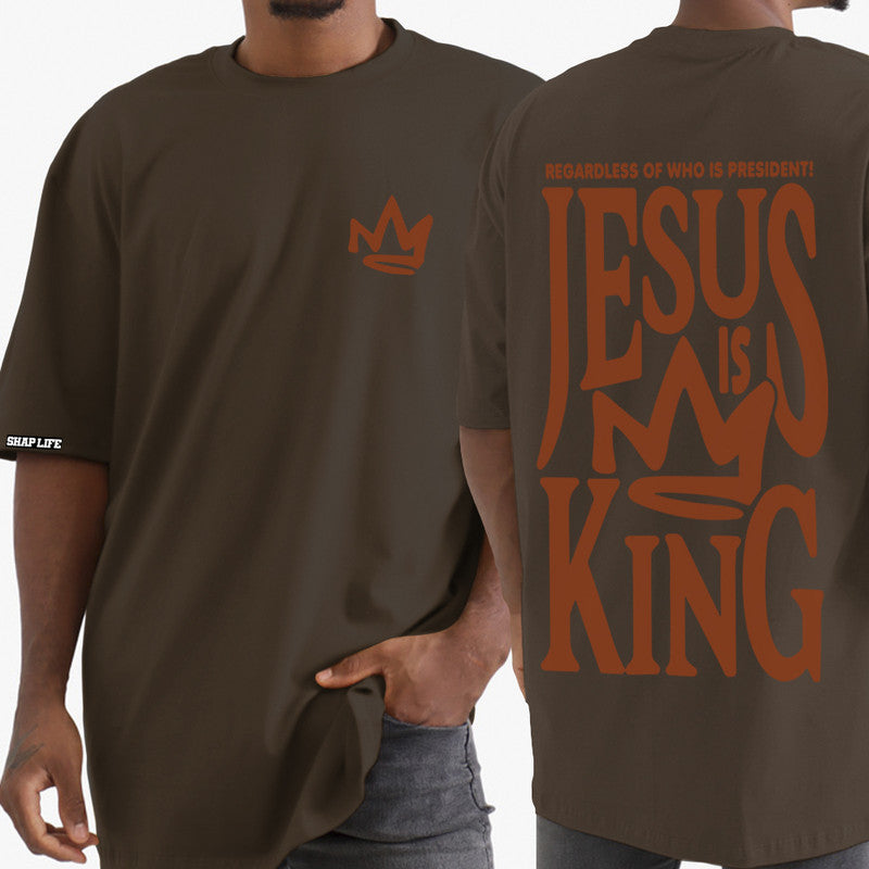 Camiseta Oversized Shap Life Jesus Is King - 3762