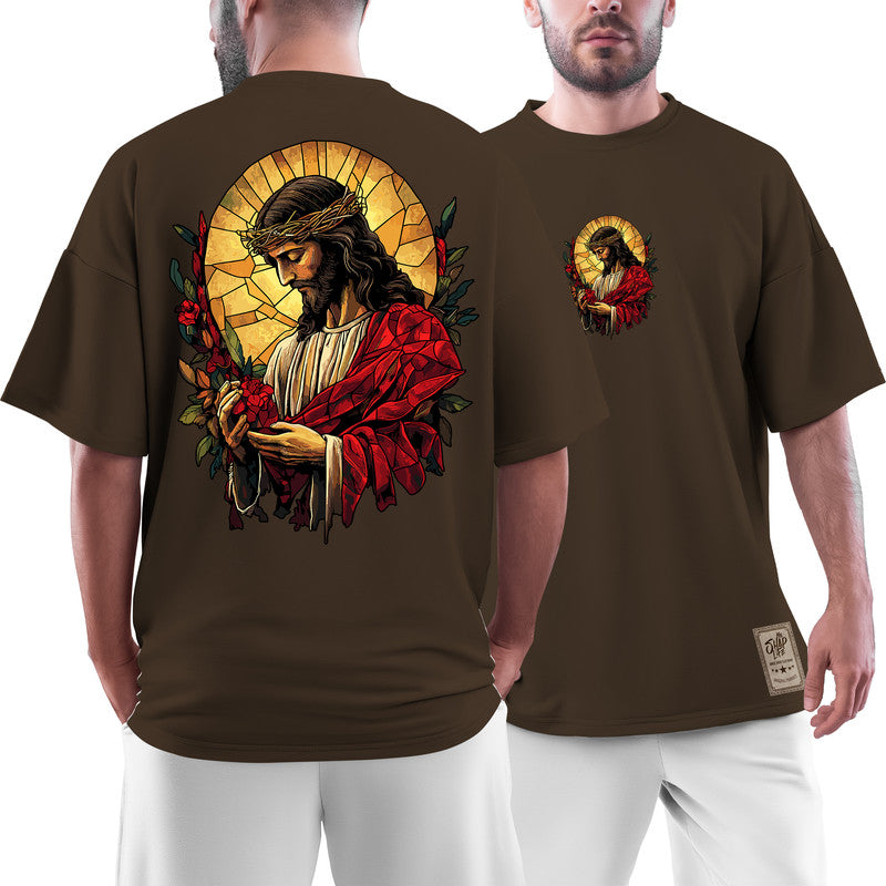 Camiseta Oversized Shap Life Christian Coração de Cristo - 3723