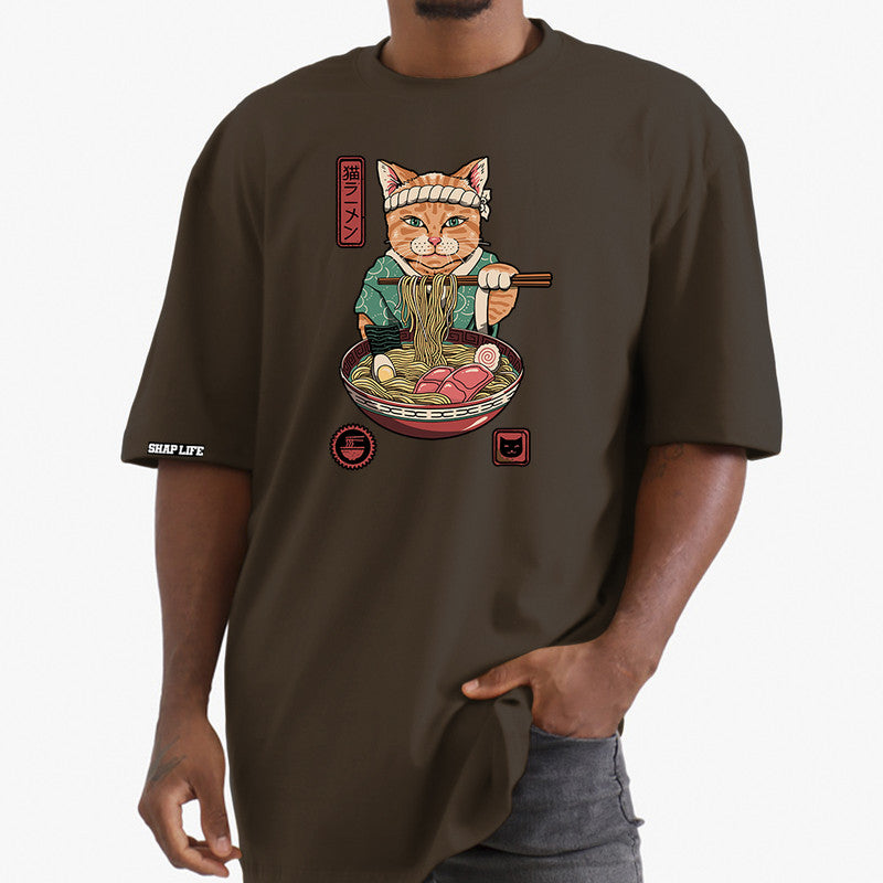 Camiseta Shap Life Oversized Cat Lamen - 3604