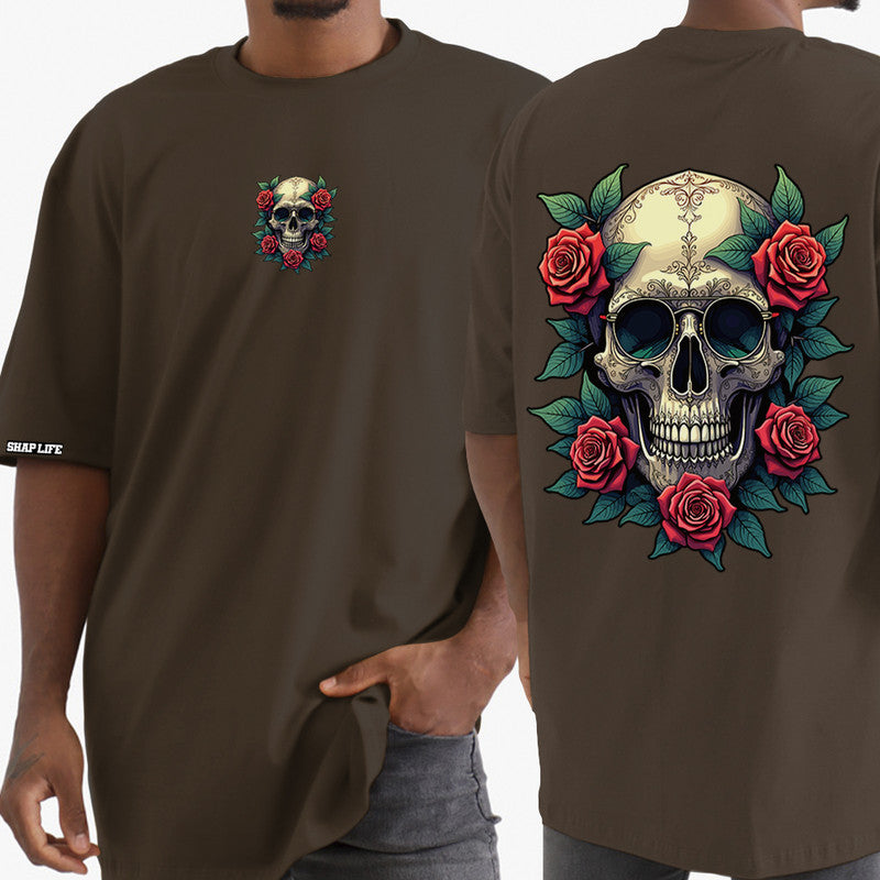 Camiseta Shap Life Oversized Skull Roses - 3696
