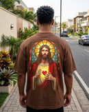 Camiseta Oversized Shap Life Christian Coração de Deus - 3728