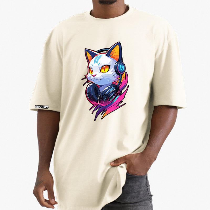 Camiseta Shap Life Oversized Cat RGB - 3493