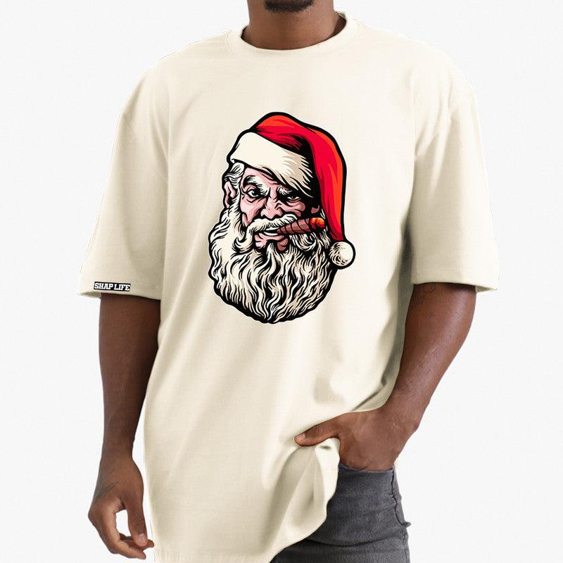 Camiseta Shap Life Oversized Papai Noel Charuto - 3479
