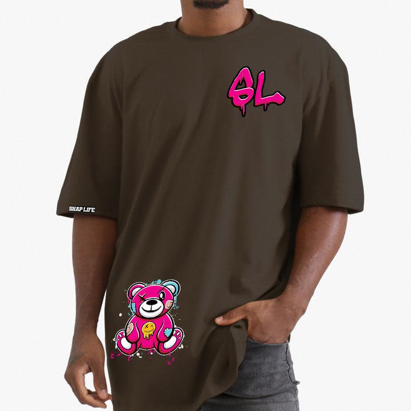 Camiseta Shap Life Oversized Pink Bear - 3358