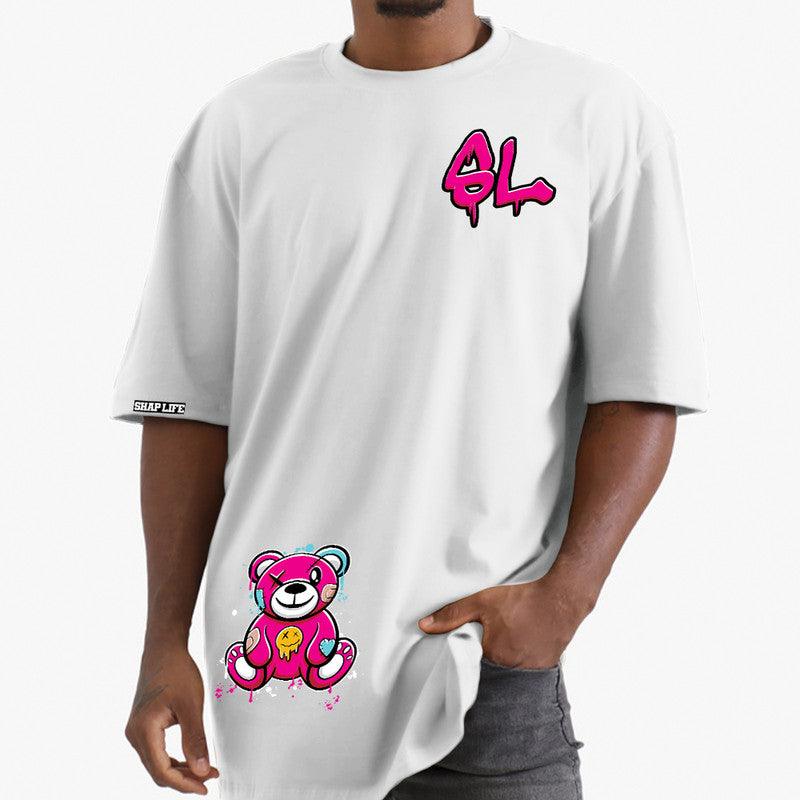 Camiseta Shap Life Oversized Pink Bear - 3358