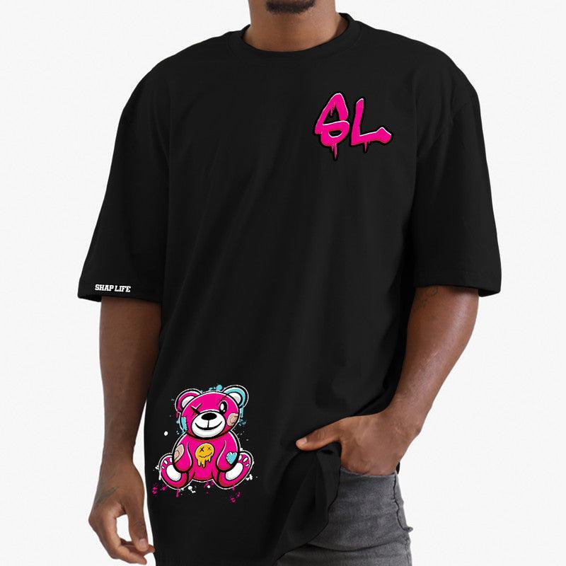 Camiseta Shap Life Oversized Pink Bear - 3358